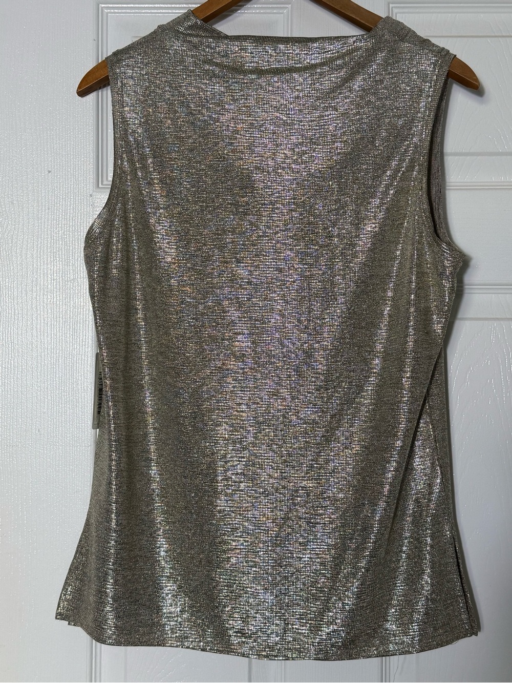 Brochu Walker Nova Top Metallic Draped Cowl Neck Bronze Size L NWT - Picture 3 of 8